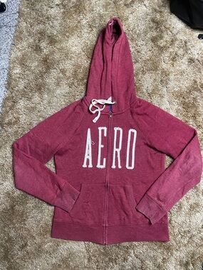 Aeropostale Red Zip Up Jacket Size Medium